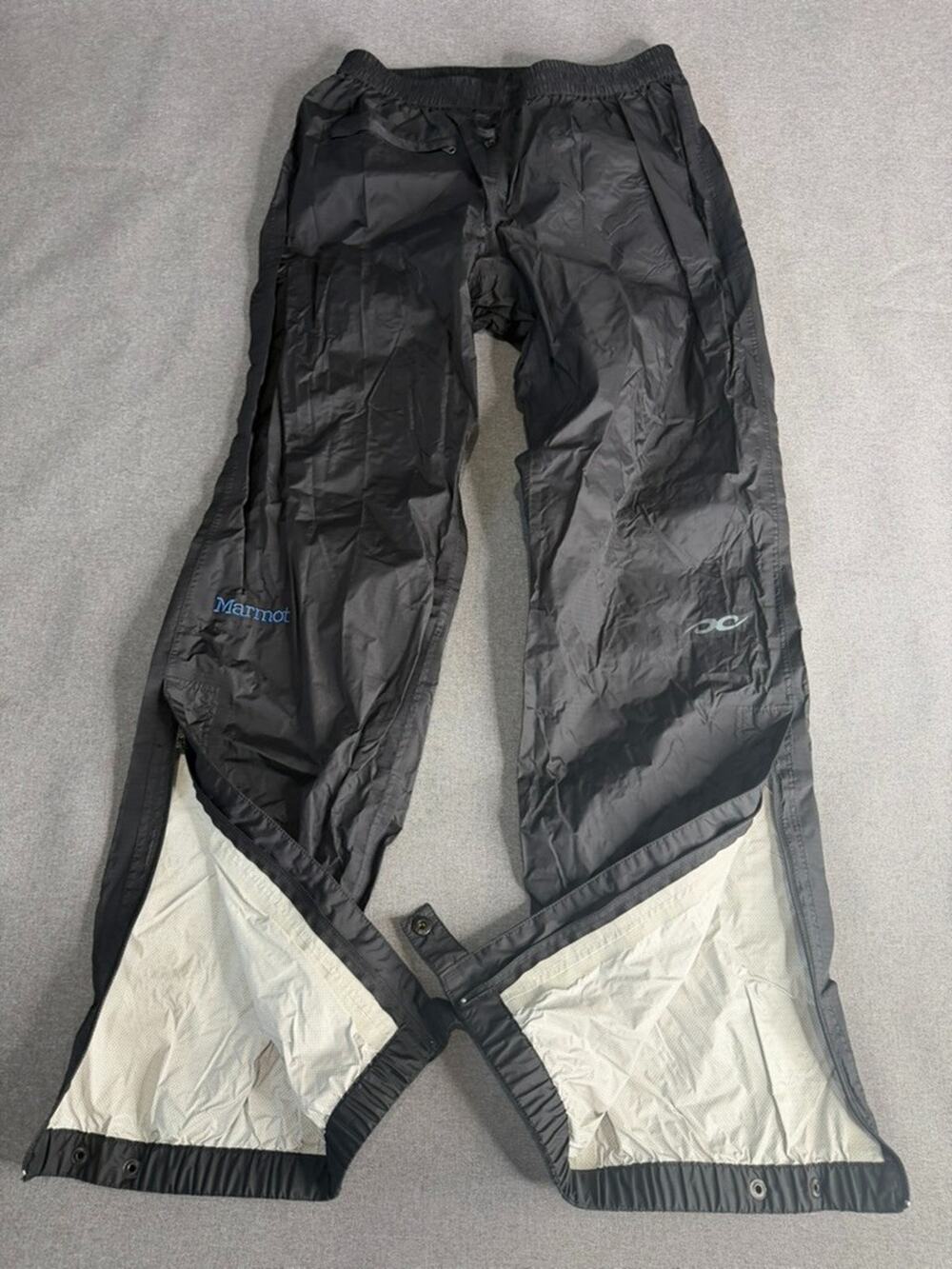 Marmot Women's Black PreCip Waterproof Rain Pants Medium Side Zip